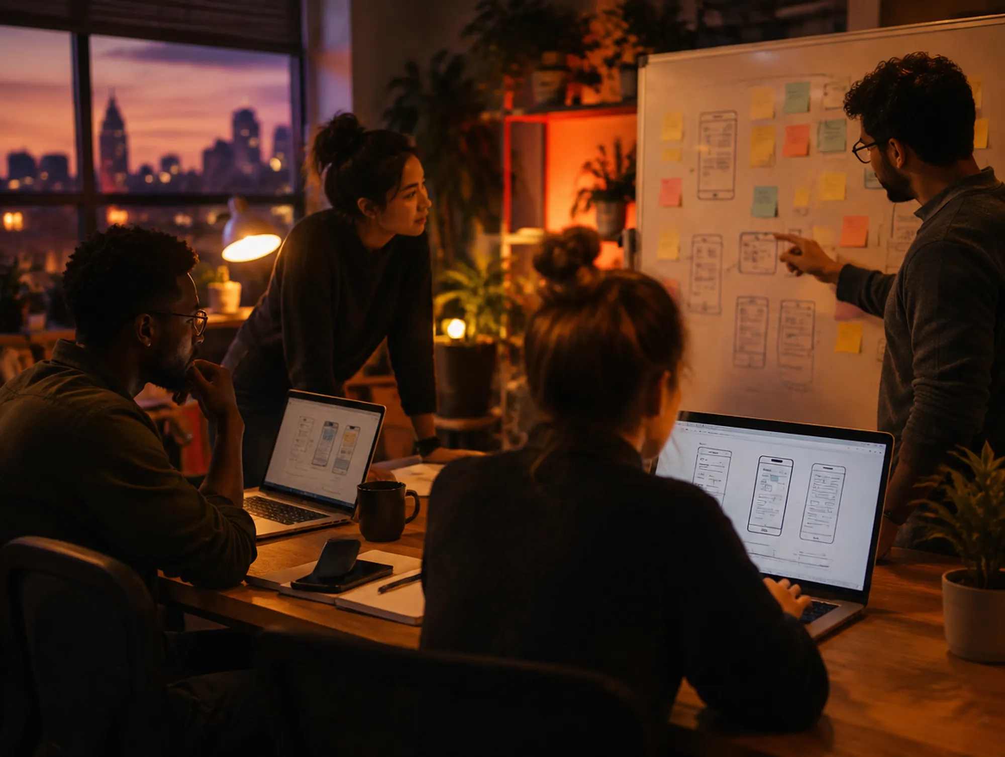 The Forjwell team planning a product in the studio
