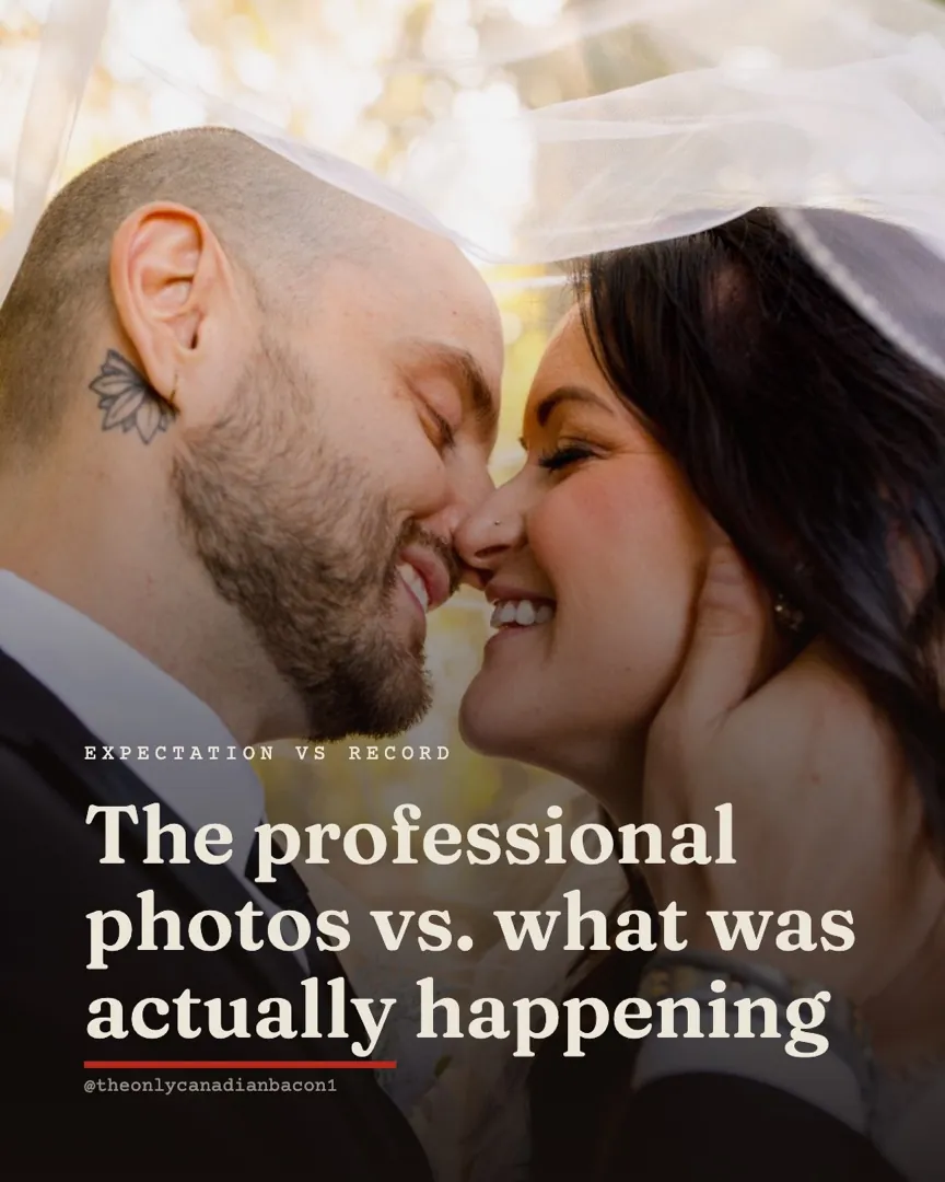 Instagram carousel cover setting professional photos against reality