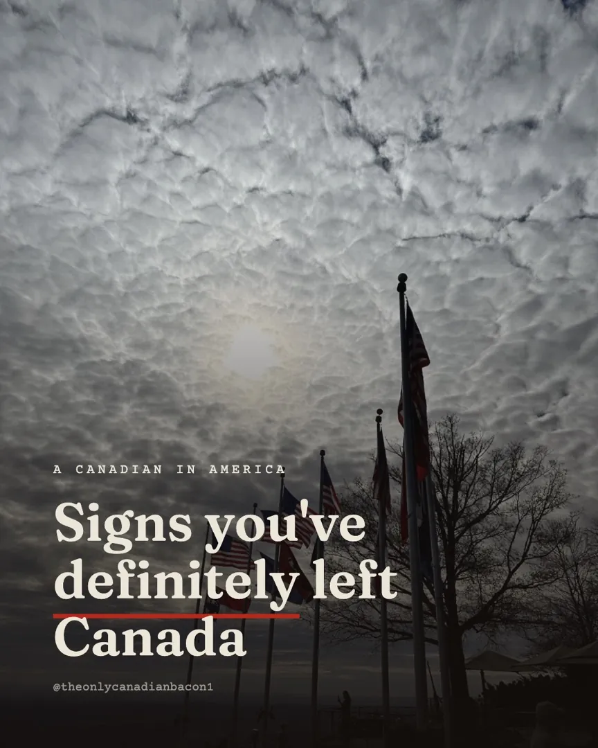 Instagram carousel cover titled Signs You've Left Canada